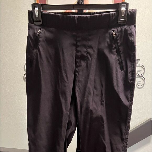 Eddie Bauer Black Elastic Waist Pants Elastic Cuff #DP318 - Picture 1 of 5